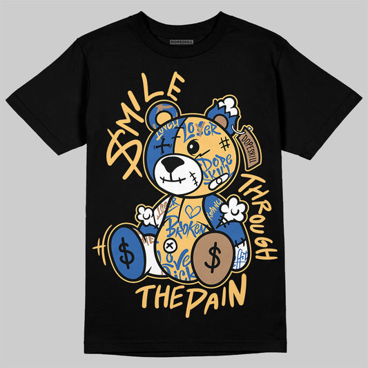 Travis Scott x Air Jordan 1 Low OG “Canary” DopeSkill T-Shirt Smile Through The Pain Graphic Streetwear - black