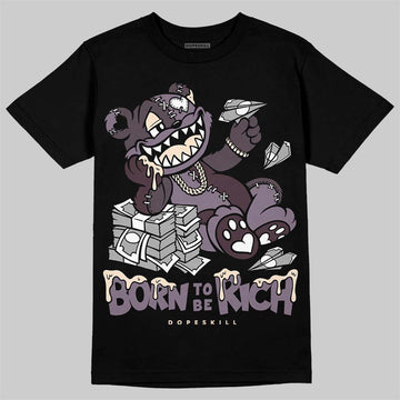 A Ma Maniére x Air Jordan 3 Black Violet Ore DopeSkill T-shirt Born To Be Rich Graphic Streetwear - Black