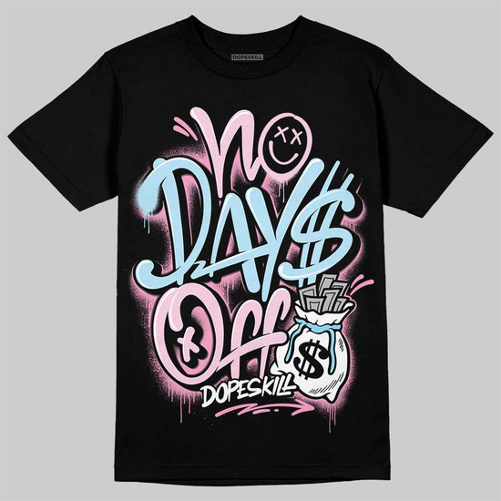 Jordan 1 Low SE Paw Print Pink Foam DopeSkill T-Shirt No Days Off Graphic Streetwear - Black