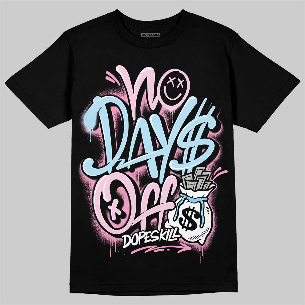 Jordan 1 Low SE Paw Print Pink Foam DopeSkill T-Shirt No Days Off Graphic Streetwear - Black