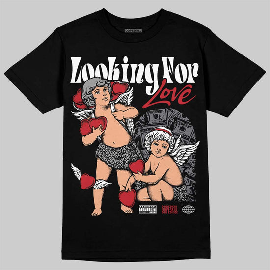 Jordan 3 “Cement Grey” DopeSkill T-Shirt Looking For Love Graphic Streetwear - Black