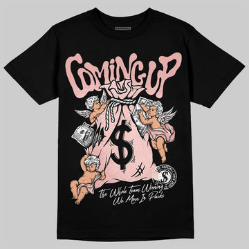 Lanvin Leather Curb Glitter Pale Pink DopeSkill T-Shirt Money Bag Coming Up Graphic Streetwear  - Black