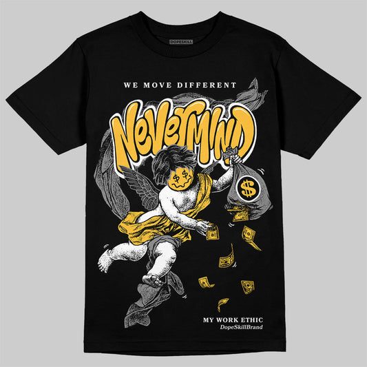 New Balance 9060 Varsity Gold (GS) DopeSkill T-Shirt Nevermind Graphic Streetwear - Black