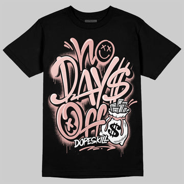 Lanvin Leather Curb Glitter Pale Pink DopeSkill T-Shirt No Days Off Graphic Streetwear  - Black