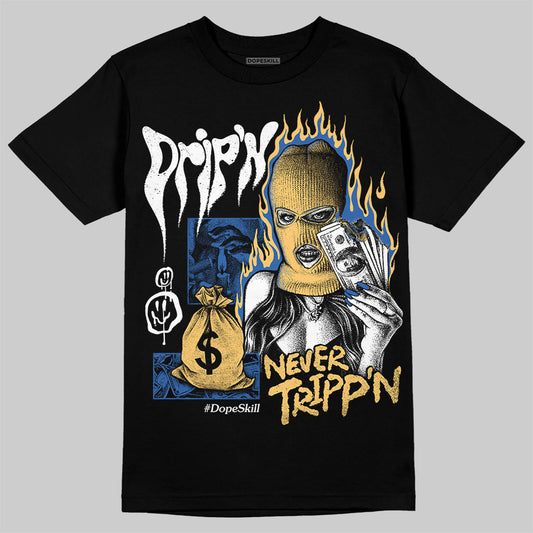 Travis Scott x Air Jordan 1 Low OG “Canary” DopeSkill T-Shirt Drip'n Never Tripp'n Graphic Streetwear - black