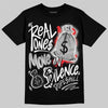 Jordan 4 “White Thunder” DopeSkill T-Shirt Real Ones Move In Silence Graphic Streetwear - Black