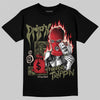 Travis Scott x Jordan 1 Medium Olive DopeSkill T-Shirt Drip'n Never Tripp'n Graphic Streetwear - Black