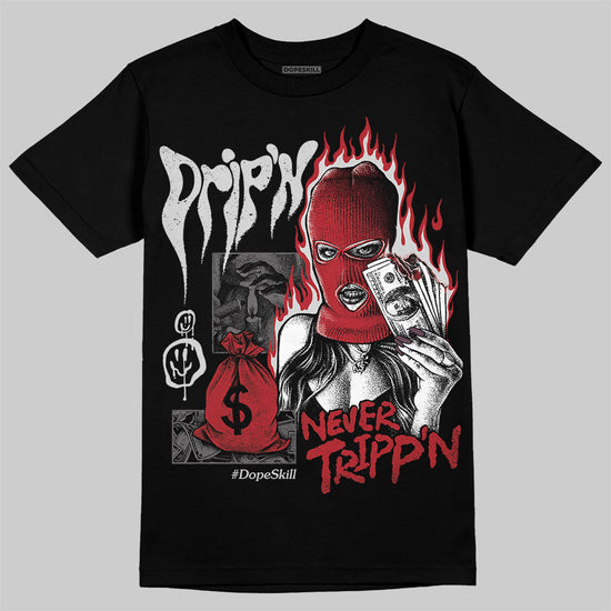 New Balance 1906R Silver Classic Crimson DopeSkill T-Shirt Drip'n Never Tripp'n Graphic Streetwear - Black