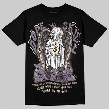 A Ma Maniére x Air Jordan 3 Black Violet Ore DopeSkill T-shirt Angels Graphic Streetwear - Black