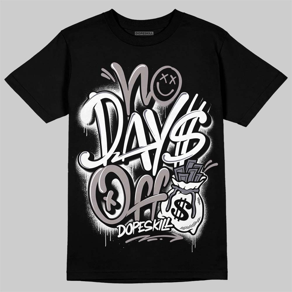 Lanvin Curb Sneakers White Anthracite DopeSkill T-Shirt No Days Off Graphic Streetwear - Black