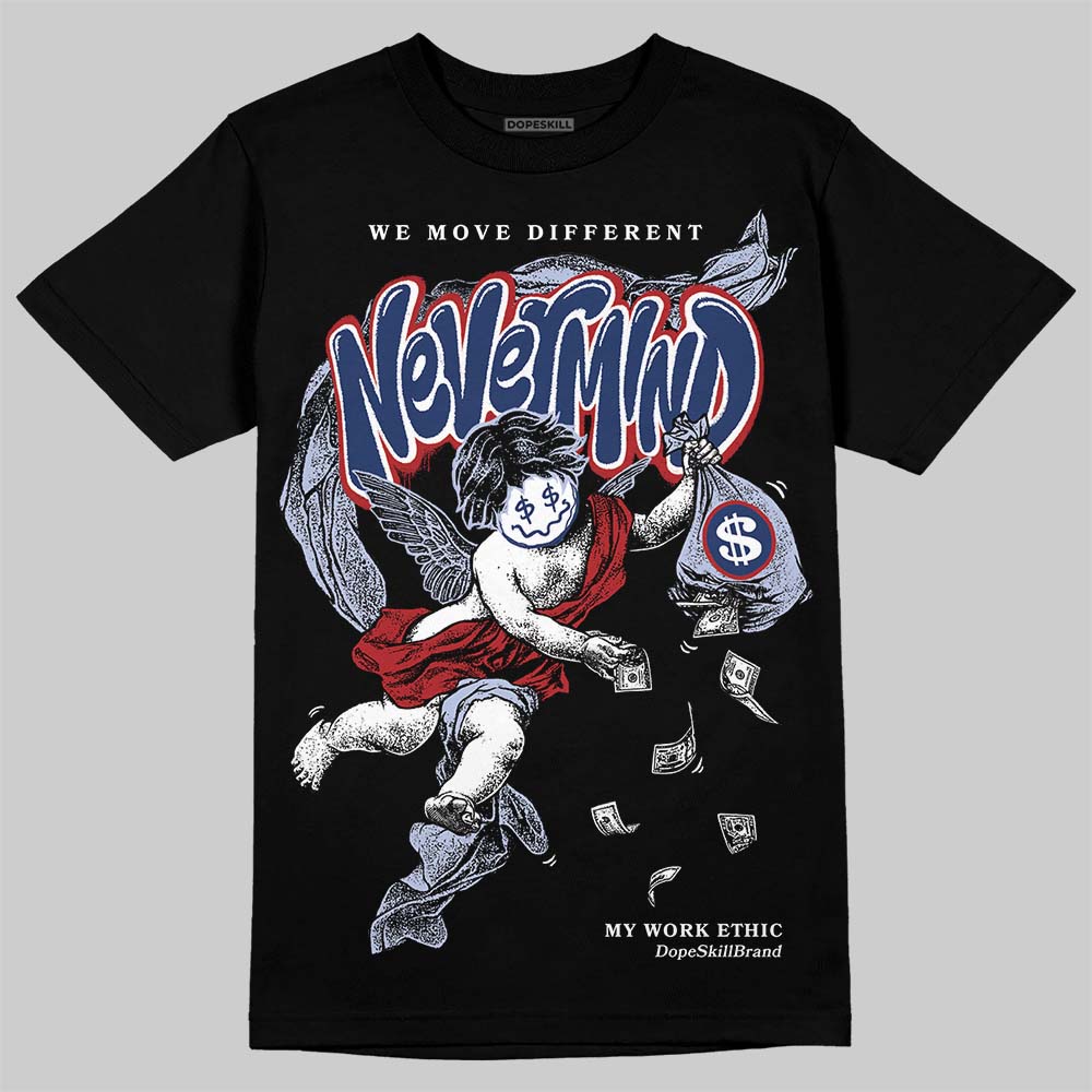 Jordan 6 Retro 'White And Midnight Navy' DopeSkill T-Shirt Nevermind Graphic Streetwear - Black