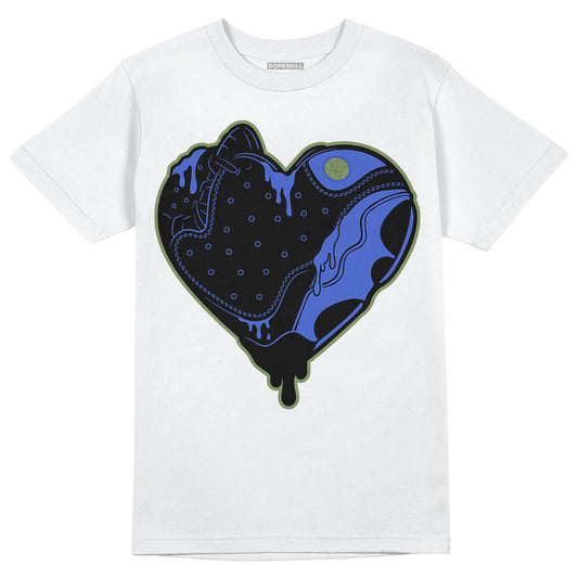 AJ 13 Retro Black Hyper Royal DopeSkill T-Shirt Heart AJ 13 Graphic