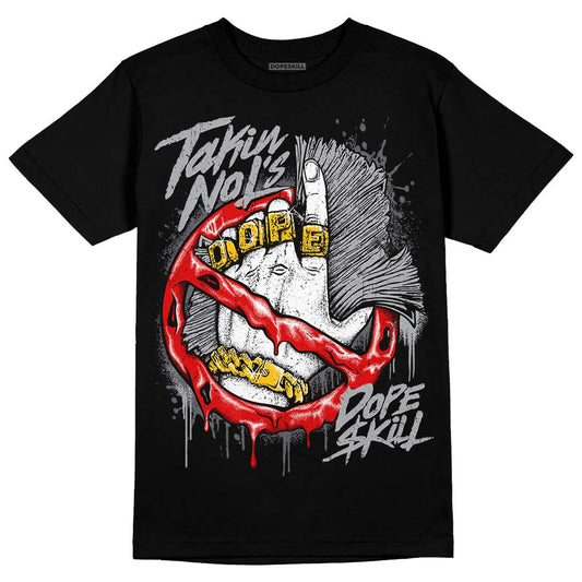 Jordan 4 Retro 'Wet Cement' DopeSkill T-Shirt Takin No L's Graphic Streetwear - Black