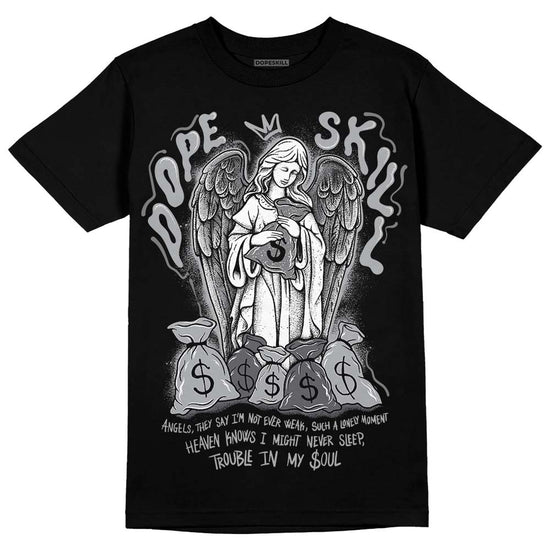 Jordan 4 Retro 'Wet Cement' DopeSkill T-Shirt Angels Graphic Streetwear - Black