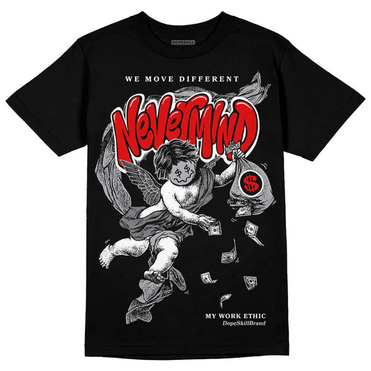 Jordan 4 Retro 'Wet Cement' DopeSkill T-Shirt Nevermind Graphic Streetwear - Black