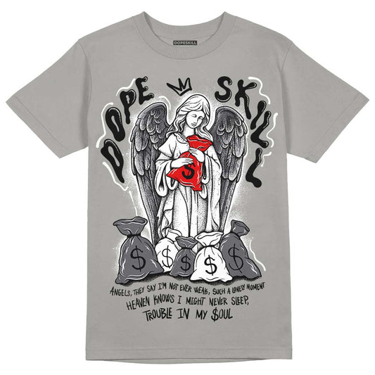 Jordan 4 Retro 'Wet Cement' DopeSkill Grey T-shirt Angels Graphic Streetwear