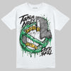 Jordan 1 Low Lucky Green DopeSkill T-Shirt Takin No L's Graphic Streetwear - White