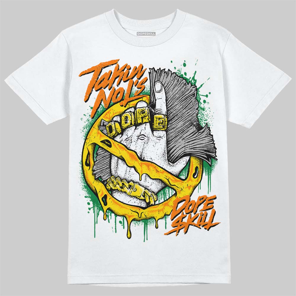 Dunk Low Reverse Brazil DopeSkill T-Shirt Takin No L's Graphic Streetwear - White