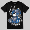 Jordan 11 Retro Low Diffused Blue DopeSkill T-Shirt Smile Through The Pain Graphic Streetwear - Black