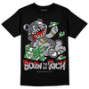 Jordan 4 Retro 'Wet Cement' DopeSkill T-Shirt Born To Be Rich Graphic Streetwear - Black