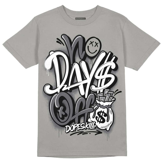 Jordan 4 Retro 'Wet Cement' DopeSkill Grey T-shirt No Days Off Graphic Streetwear