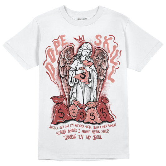 Jordan 13 “Dune Red” DopeSkill T-Shirt Angels Graphic Streetwear - White 