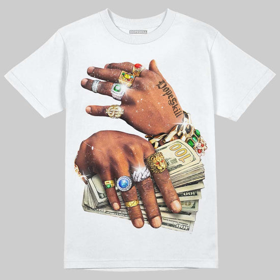 'Prosperous Hands' DopeSkill Graphic T-Shirt Streetwear - White 