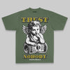 Green Oversize Print Trust Nobody DopeSkill Graphic Premium T-shirt Streetwear - moss