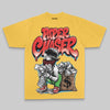 Paper Chaser Boy Oversize Print DopeSkill T-shirt Streetwear - Mustard