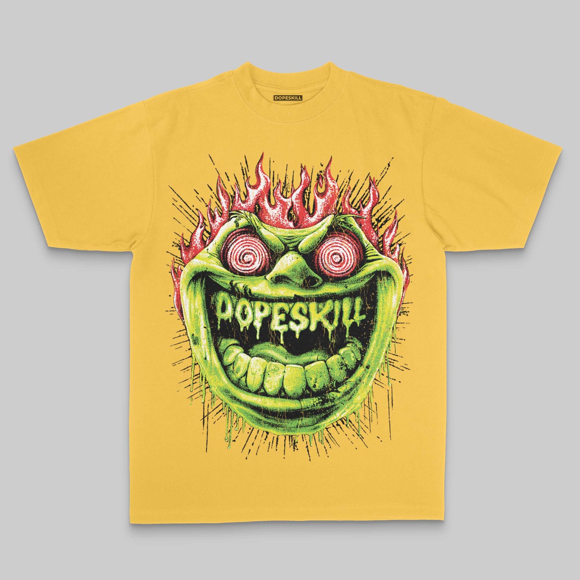 Hellfire DopeSkill Premium T-shirt Streetwear - Mustard