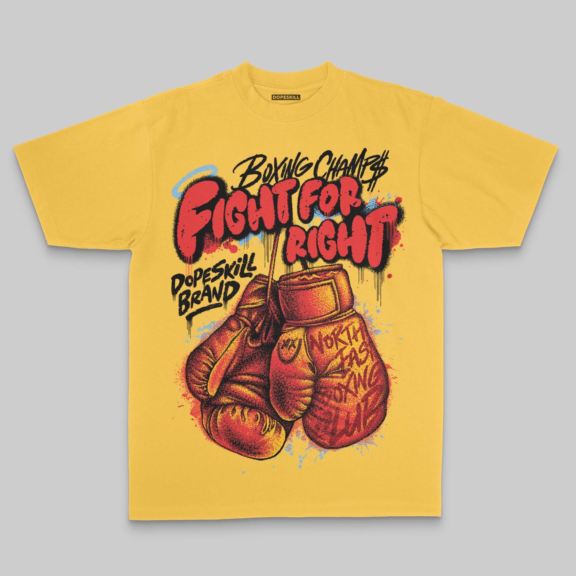 Fight For Right DopeSkill Premium T-shirt Streetwear - Mustard