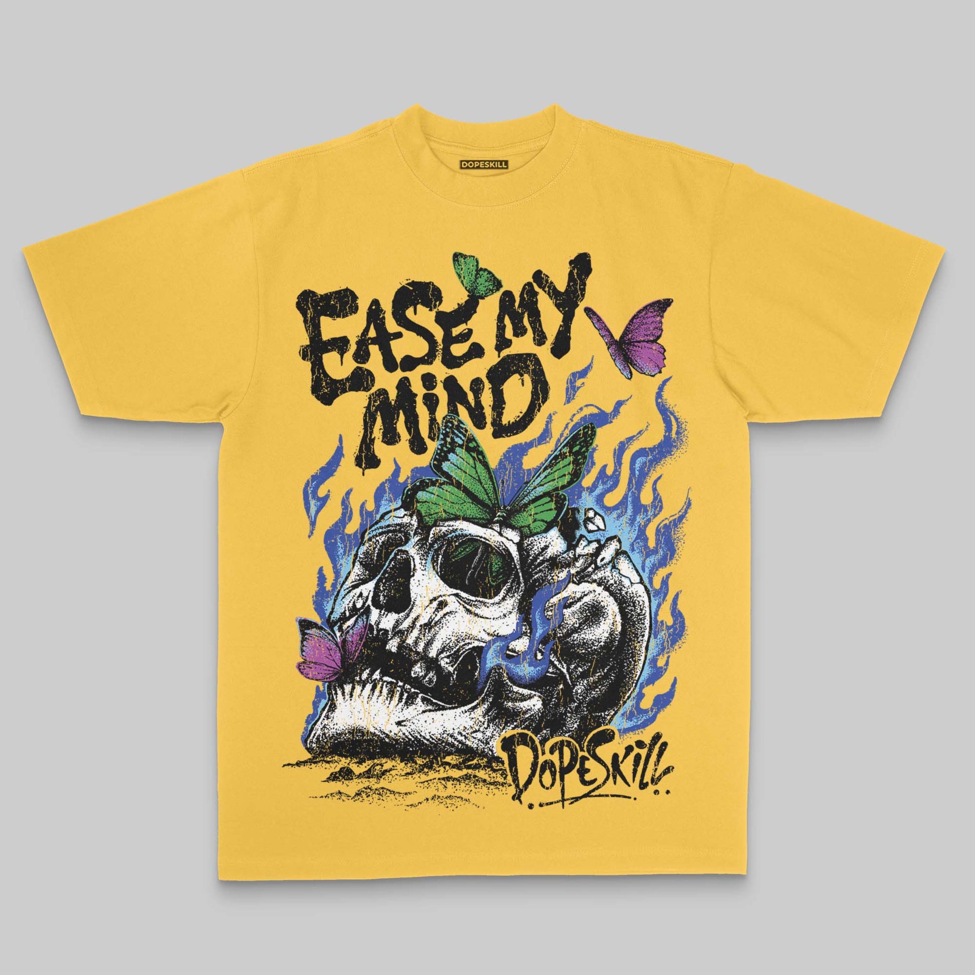 Ease My Mind DopeSkill Premium T-shirt Streetwear - Mustard