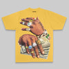 Prosperous Hands' Oversize Print DopeSkill T-shirt Streetwear - Mustard