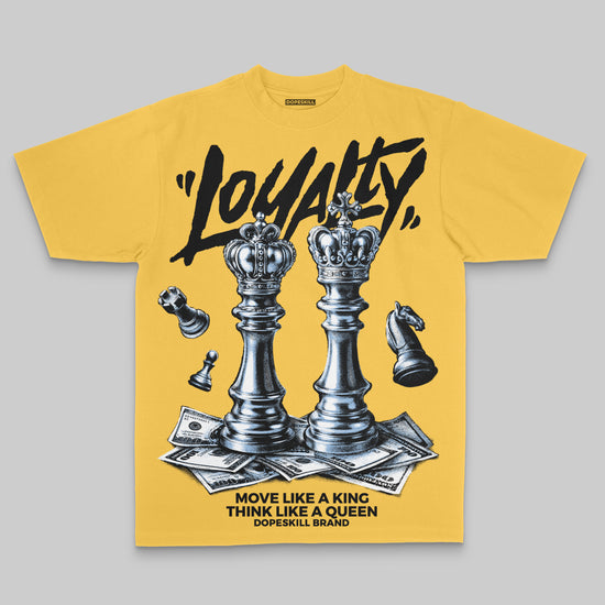 Yellow Sneakers Oversize Print 'Loyalty' DopeSkill Graphic T-shirt Streetwear - Mustard