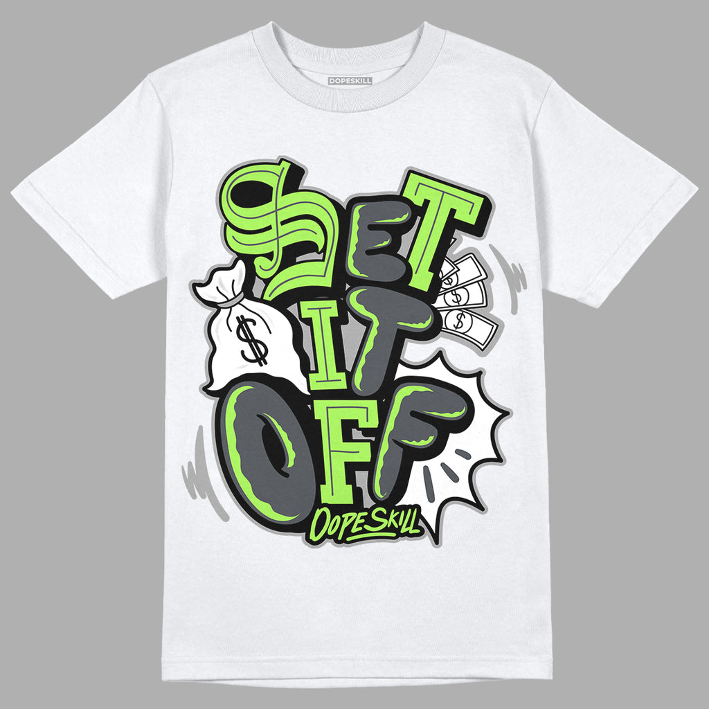 Green Bean 5s DopeSkill T-Shirt Set It Off Graphic - White 