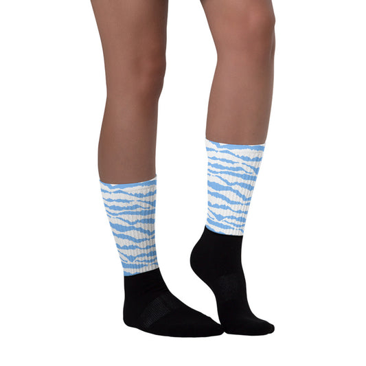 AJ 6 University Blue Dopeskill Socks Abstract Tiger Graphic