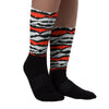 Abstract Tiger Sublimated Socks Match Black Canvas 4s