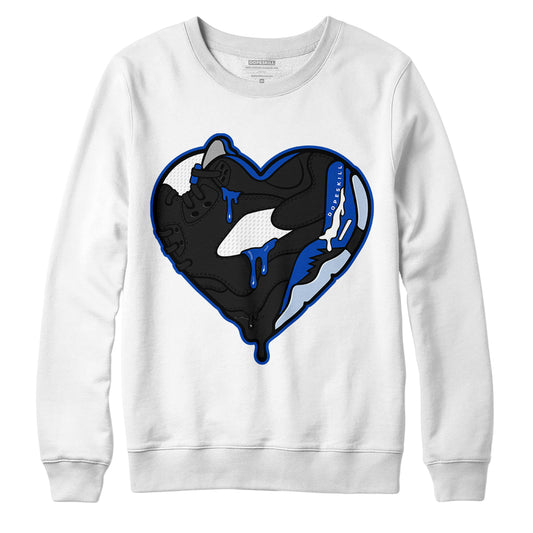 AJ 5 Racer Blue DopeSkill Sweatshirt Heart AJ 5 Graphic