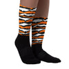 Orange Black White Sublimated Socks Abstract Tiger Graphic