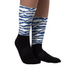 Abstract Tiger Sublimated Socks Match AJ 13 French Blue