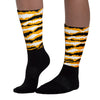 Taxi Yellow Toe 1s Sublimated Socks Abstract Tiger Graphic