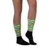 Abstract Tiger Sublimated Socks Match AJ 5 Green Bean