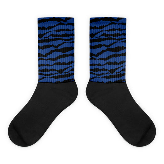 Jordan 13 Brave Blue Dopeskill Socks Abstract Tiger Graphic