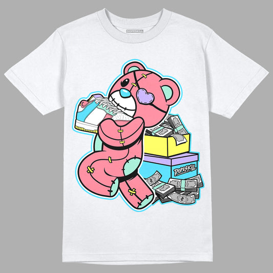 Candy Easter Dunk Low DopeSkill T-Shirt Bear Steals Sneaker Graphic - White 