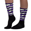 PURPLE Collection Sublimated Socks Abstract Tiger Graphic