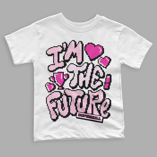 Triple Pink Dunk Low DopeSkill Toddler Kids T-shirt I'm The Future Graphic - White 