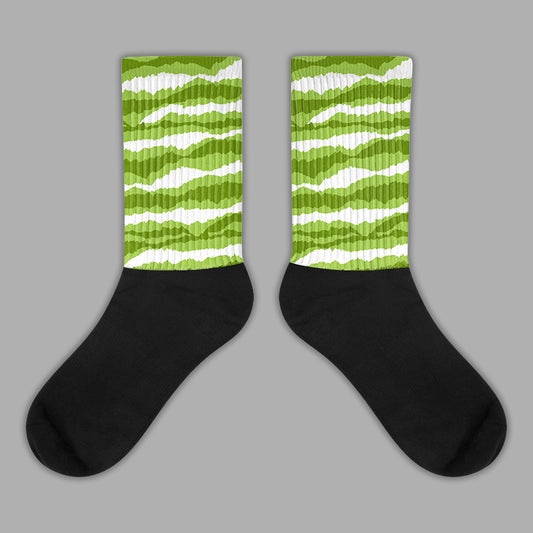 Abstract Tiger Sublimated Socks Match Dunk Low 'Chlorophyll'