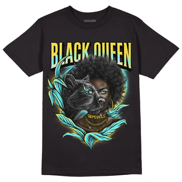 Jordan 5 Aqua DopeSkill T-Shirt New Black Queen Graphic Streetwear - Black