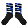 AJ 5 Racer Blue Dopeskill Socks Abstract Tiger Graphic