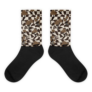 Mushroom Sublimated Socks Match Jordan 1 Low OG “Reverse Mocha”